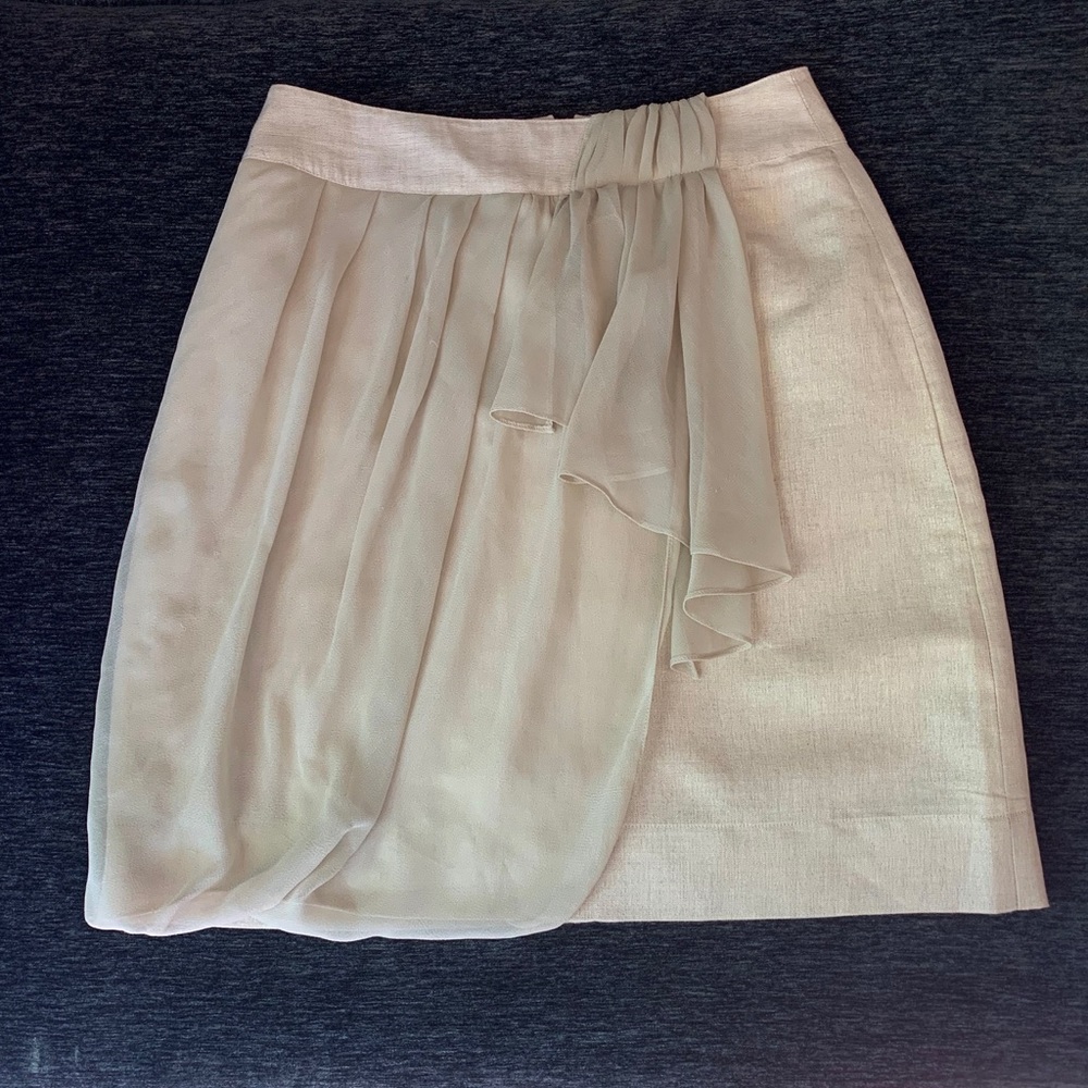 Linen blend skirt